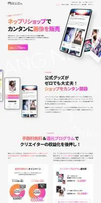 メディバンネップリのLPデザイン（デザイン・アプリ・システム／グレー系／シンプル系）PC版