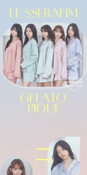 LESSERAFIMGELATOPIQUECollaborationCollection2025 LP design (Underwear and Nightwear / Multi-color type / Cute style) Mobile version