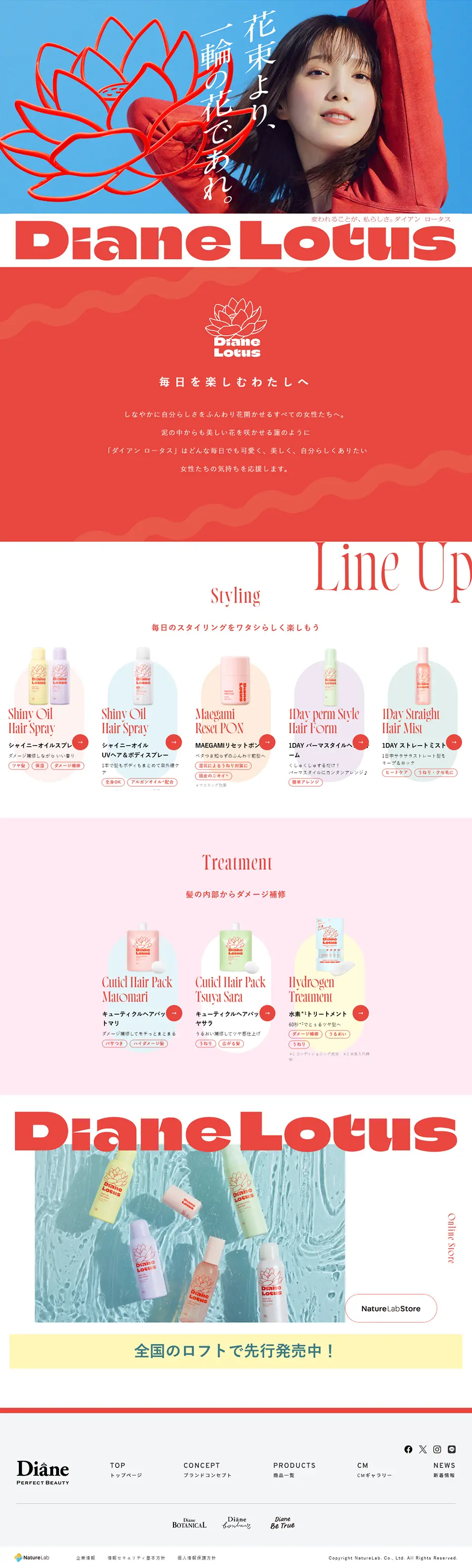 Diane Lotus LP design (Skincare, Bodycare, Haircare / Shades of blue / Refined style) PC version