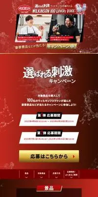 選ばれる、刺激キャンペーンのLPデザイン（イベント・キャンペーン・体験／レッド系／かっこいい系）PC版