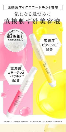 CONC リッチショットアソートセットのLPデザイン（スキンケア・ボディケア・ヘアケア／イエロー系／キレイ系）スマホ版
