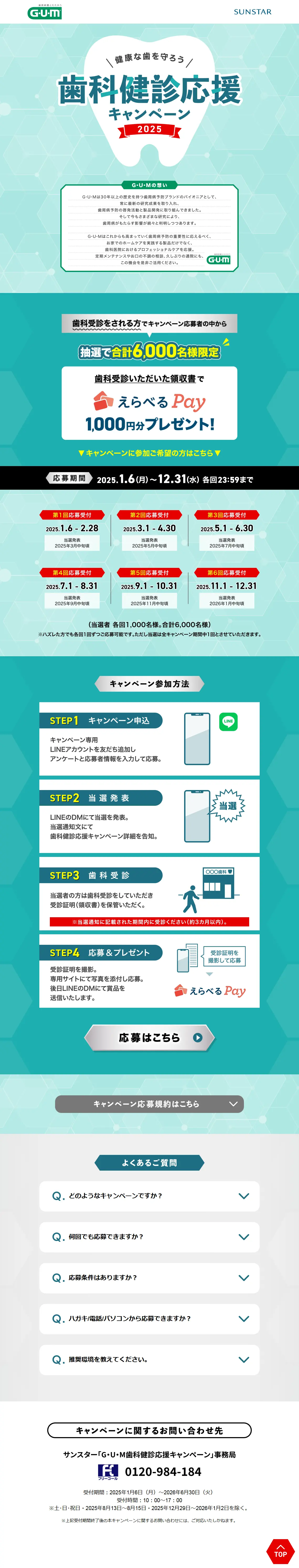 歯科検診応援キャンペーンのLPデザイン（イベント・キャンペーン・体験／グリーン系／シンプル系）PC版