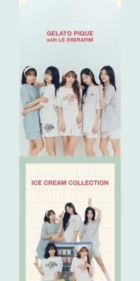ICE CREAM COLLECTION with LE SSERAFIMのLPデザイン（レディースファッション／イエロー系／かわいい系）PC版