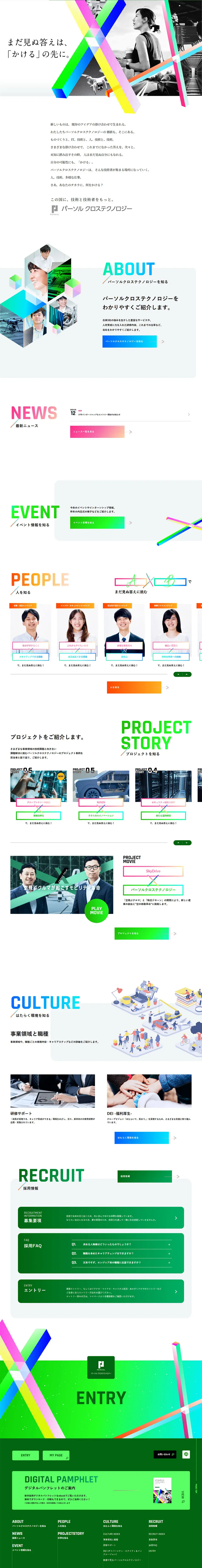 Persol Cross Technology New Graduate Recruitment LP design (Graduate recruitment / Multi-color type / Trust and Safety) PC version