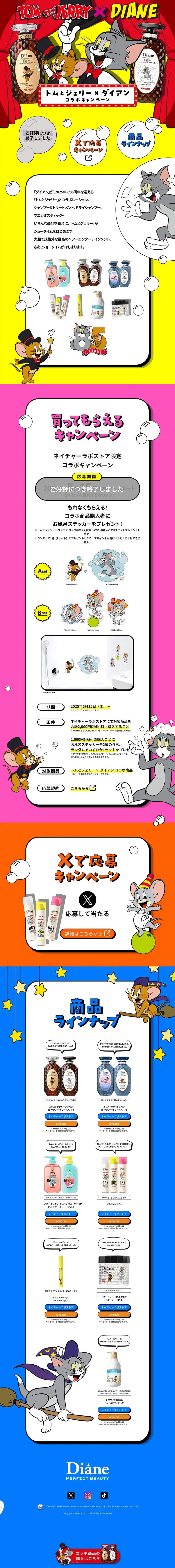 ダイアンのLPデザイン（スキンケア・ボディケア・ヘアケア／カラフル系／マンガ・イラスト系）PC版