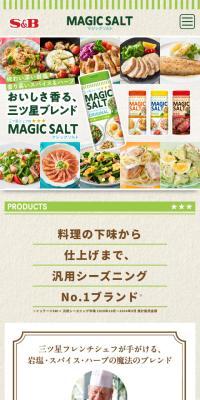 Majikkusoruto LP design (Seasonings, Sweeteners, Broth, Soup / Beige tones / Organic) Mobile version