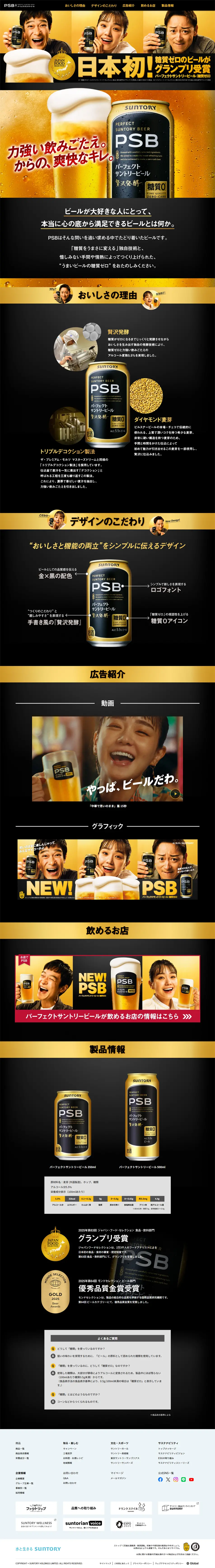 パーフェクトサントリービールのLPデザイン（ビール・発泡酒／ブラック系／力強い系）PC版