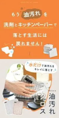 油汚れクロスのLPデザイン（キッチン・バス用品／ベージュ系／かわいい系）PC版