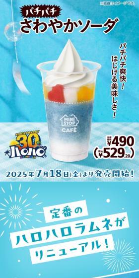 Popping and Refreshing Soda LP design (Water and Soft Drinks / Shades of blue / Refreshing type) Mobile version