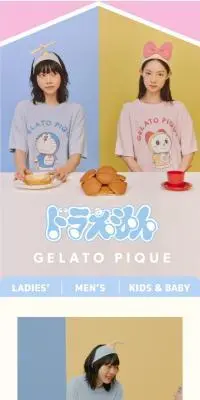 ドラえもん meets GELATO PIQUEのLPデザイン（キッズファッション／イエロー系／マンガ・イラスト系）スマホ版