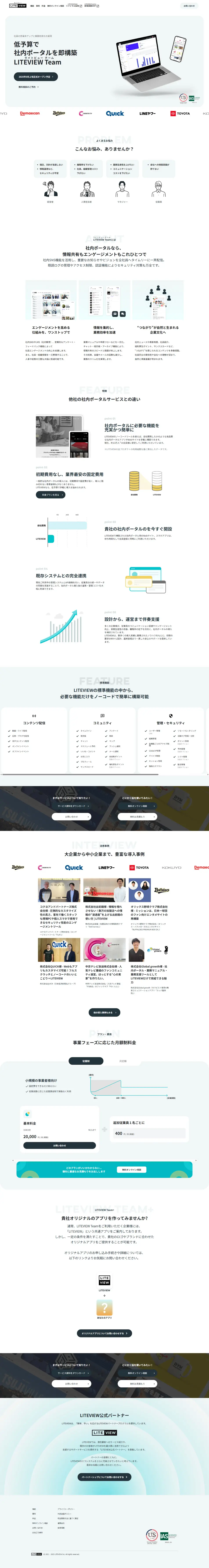 LITEVIEWTeam LP design (Design, Apps, Systems / White-based / Simple) PC version
