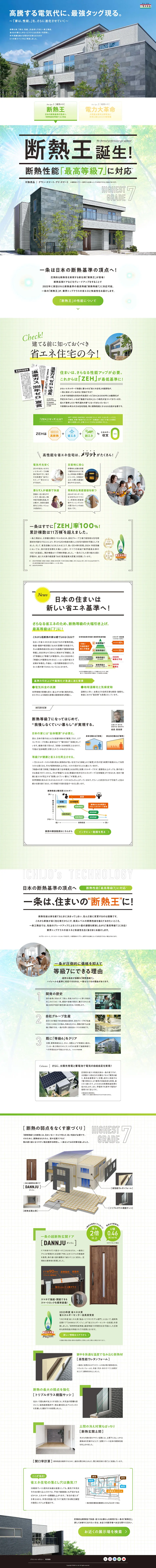 Energy-saving homes LP design (architecture / White-based / Trust and Safety) PC version
