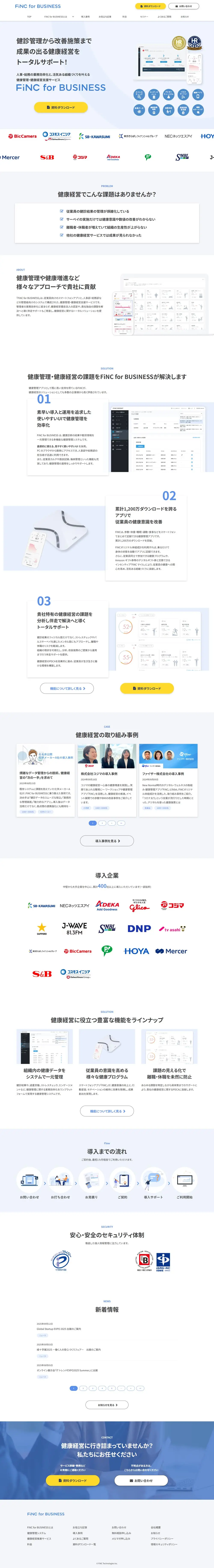 FiNCforBUSINESS LP design (Design, Apps, Systems / Shades of blue / Simple) PC version