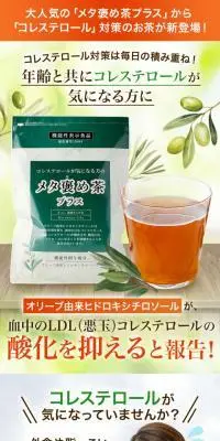 メタ褒め茶プラスのLPデザイン（お茶・紅茶・珈琲／グリーン系／信頼・安心系）PC版