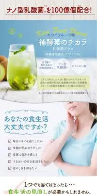 酵素のチカラ 乳酸菌プラスのLPデザイン（健康食品・健康ドリンク・サプリメント／ブルー系／信頼・安心系）PC版