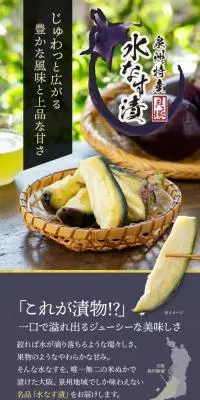 泉州特産 水なす漬けのLPデザイン（キムチ・漬物・梅干し／ベージュ系／和風系）PC版
