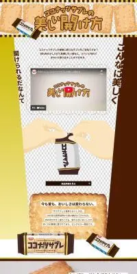 ココナッツサブレの美しい開け方のLPデザイン（スナック・ガム・あめ・グミ／グレー系／アート・芸術系）PC版