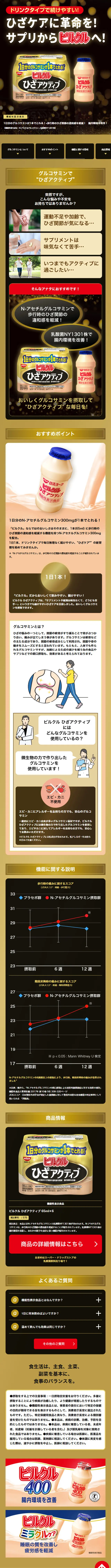 Pirukuru Hiza Active LP design (Health foods, health drinks, and supplements / Gold tones / Strong) Mobile version