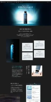 ZERO HOLEのLPデザイン（エステ・脱毛・増毛・整形／ブラック系／かっこいい系）PC版