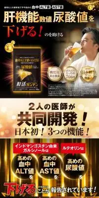 肝活ガンマンのLPデザイン（ダイエットサプリ・ダイエット飲料／ブラック系／力強い系）PC版