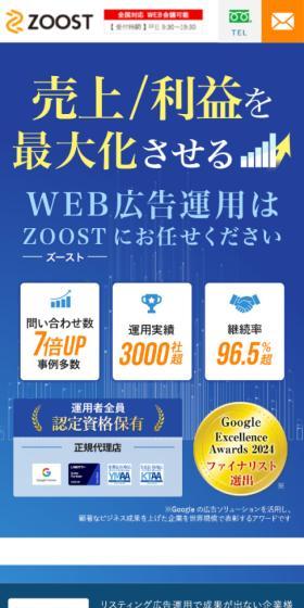 WEB Ad Management LP design (Ad operations / Shades of blue / Simple) Mobile version