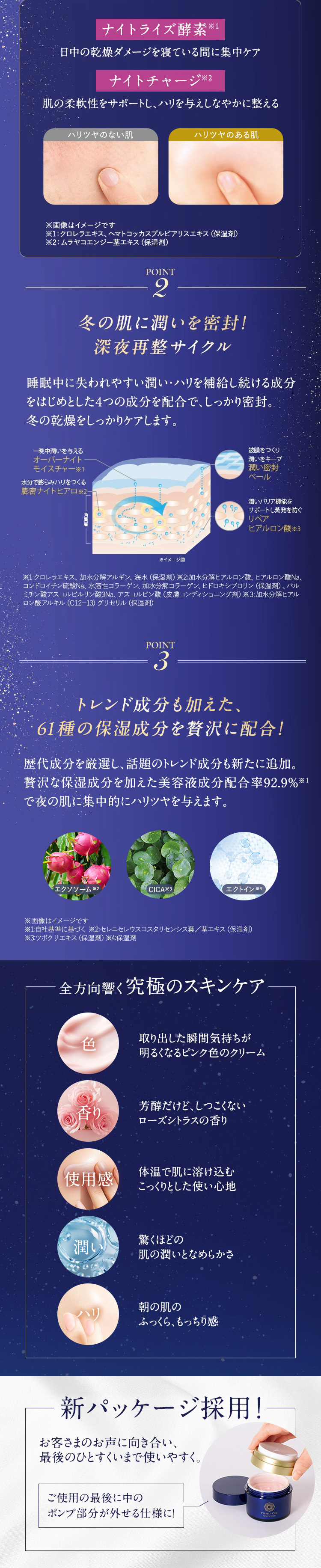 Perfect One Night Cream LP design (Skincare, Bodycare, Haircare / Shades of blue / Refined style)