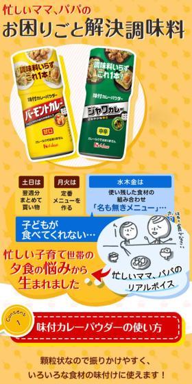 Flavor-infused Curry Powder LP design (Seasonings, Sweeteners, Broth, Soup / yellow / Cute style) Mobile version