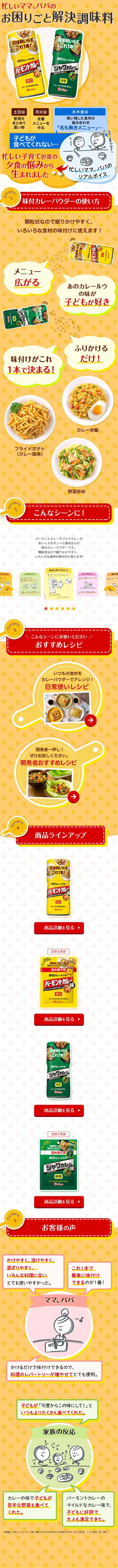 Flavor-infused Curry Powder LP design (Seasonings, Sweeteners, Broth, Soup / yellow / Cute style) Mobile version