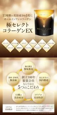 極セレクト コラーゲン EXのLPデザイン（健康食品・健康ドリンク・サプリメント／ブラウン系／キレイ系）PC版