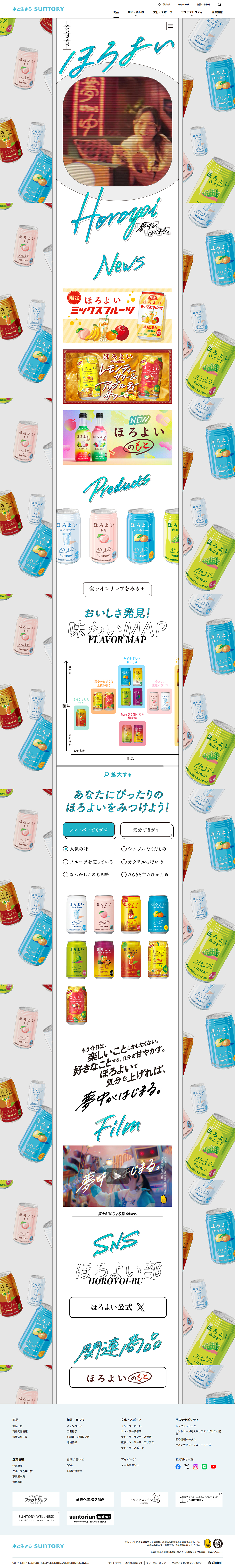 ほろよいのLPデザイン（その他のお酒／ホワイト系／かわいい系）PC版