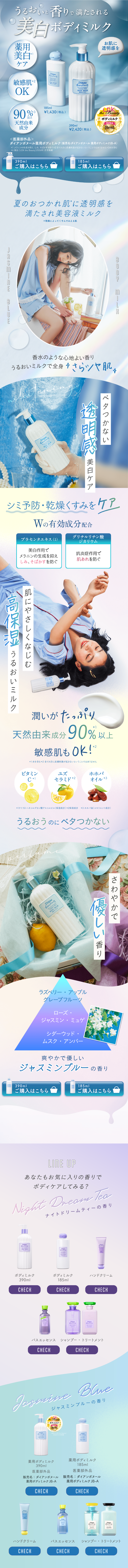 NatureLab LP design (Skincare, Bodycare, Haircare / Shades of blue / Refined style) PC version