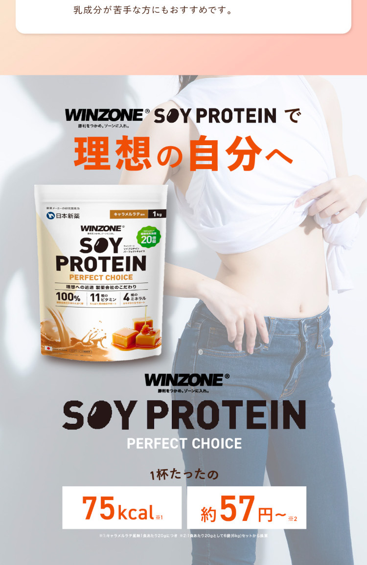 ウィンゾーン ソイプロテイン パーフェクトチョイスのLPデザイン（プロテイン・サプリメント／ブラウン系／シンプル系）PC版