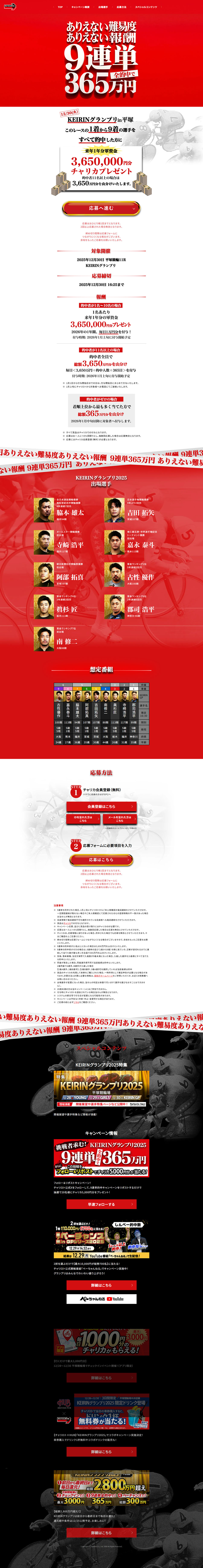 KEIRIN Grand Prix 9-fold Exacta Campaign LP design (Events, Campaigns, Experiences / Red tones / Strong)