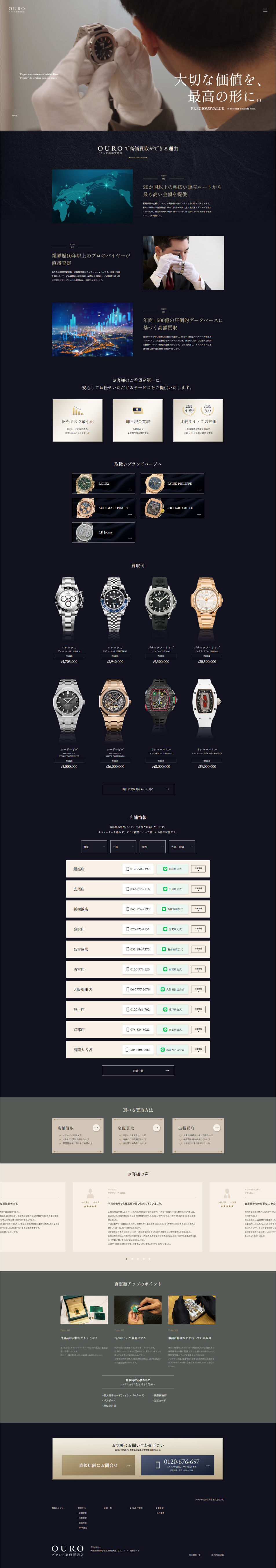 OURO LP design (wristwatch / Black-colored / Cool style)