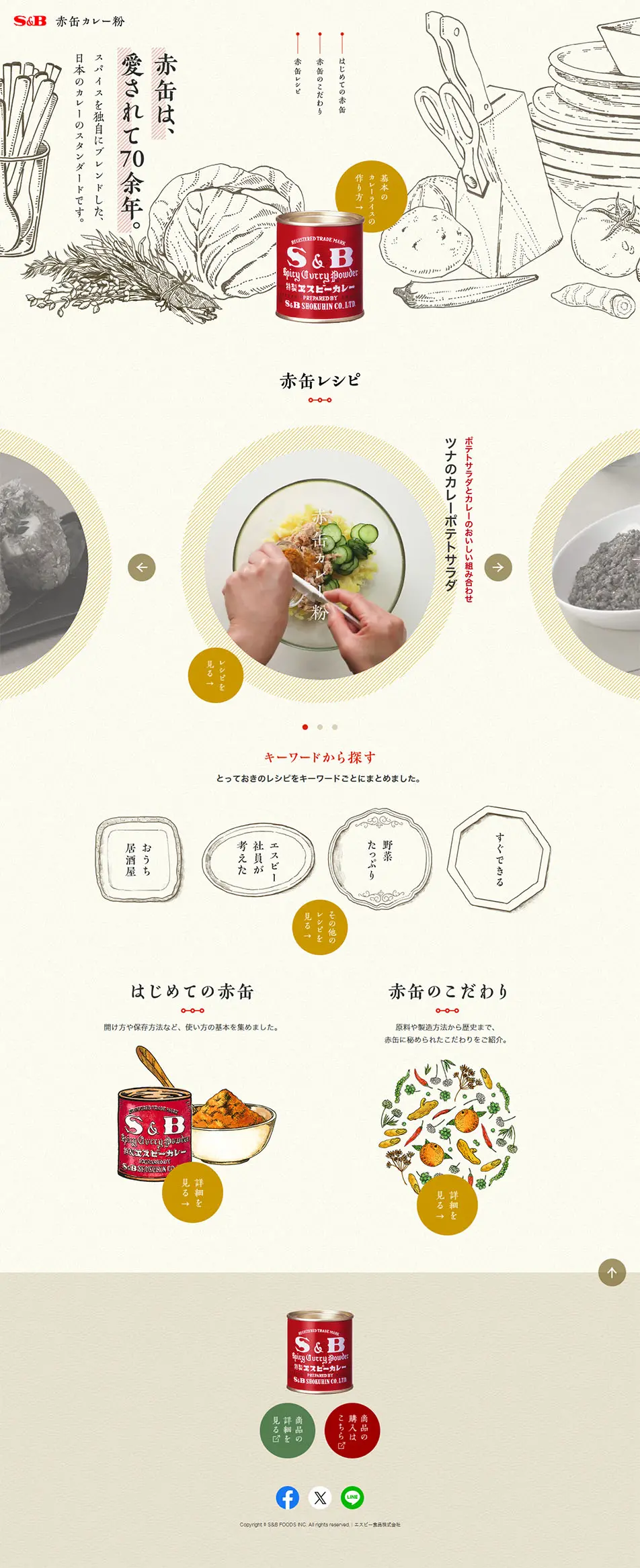 赤缶カラー粉のLPデザイン（調味料・甘味料・ダシ・スープ／ベージュ系／ナチュラル系）PC版