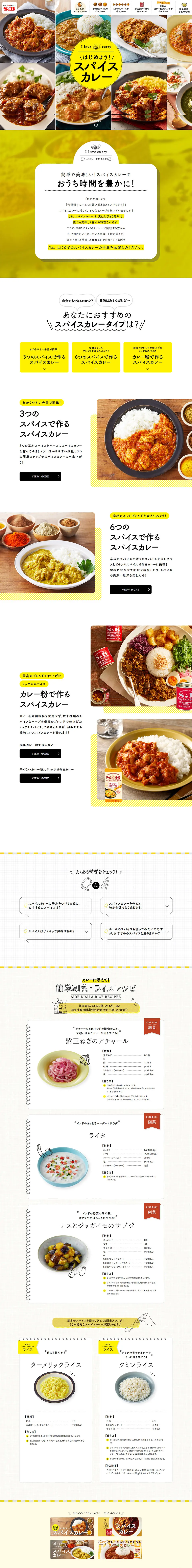 Spice Curry LP design (Events, Campaigns, Experiences / Brown tones / Natural style) PC version