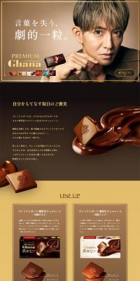 PREMIUM Ghana のLPデザイン（チョコレート）