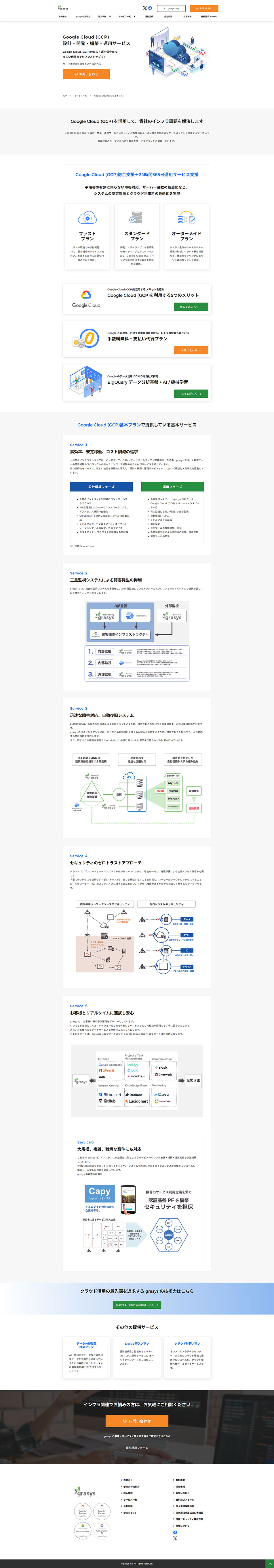 grasys LP design (Design, Apps, Systems / White-based / Simple)