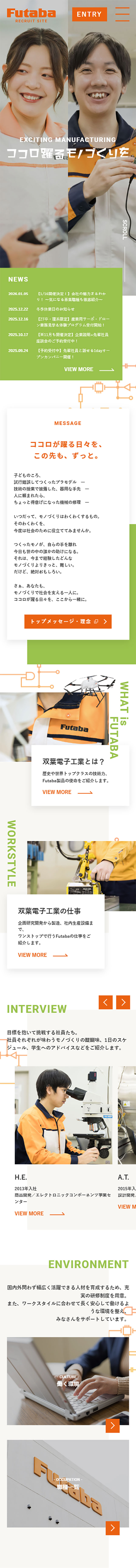 Recruitment Site LP design (recruitment / Orange tones / Simple)