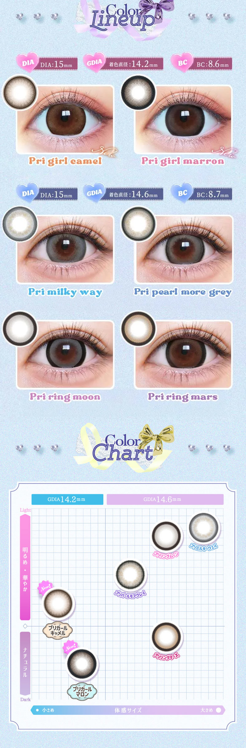 PRIMOREMONTHLY LP design (Cosmetics, makeup, and contact lenses / Pink shades / Cute style)