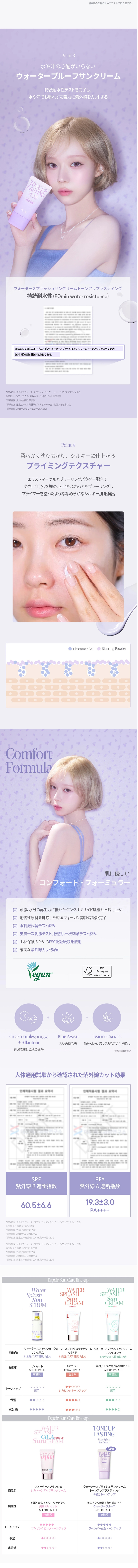 Water Splash Tone-Up Sun Cream LP design (Cosmetics, makeup, and contact lenses / Purples / Simple)