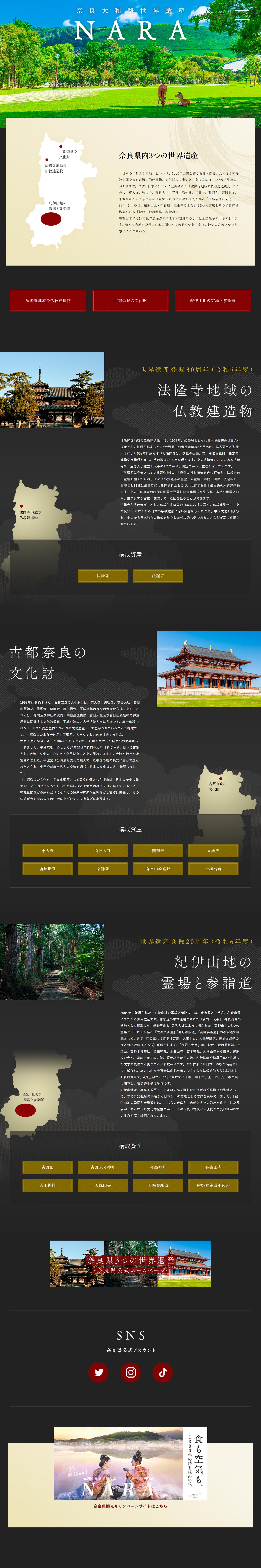 NARA Yamatoji World Heritage Site NARA LP design (Domestic and international travel / Black-colored / Trust and Safety)