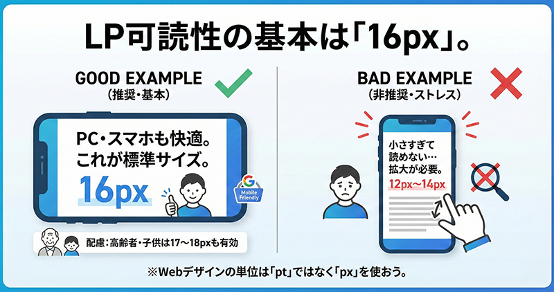 LPのフォント選びで押さえるべき可読性の基本ルール