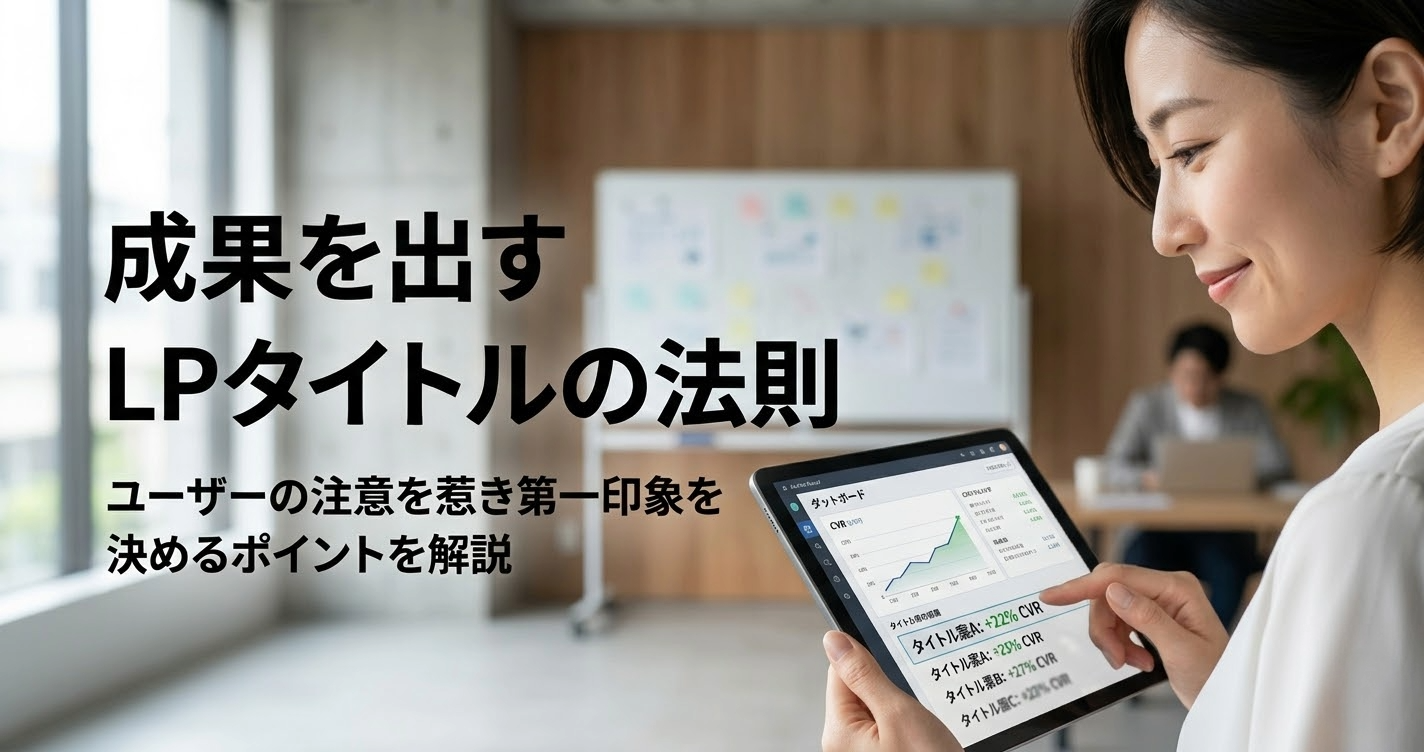 LPのタイトルデザインとは？ユーザーの注意を引き第一印象を決めるポイント