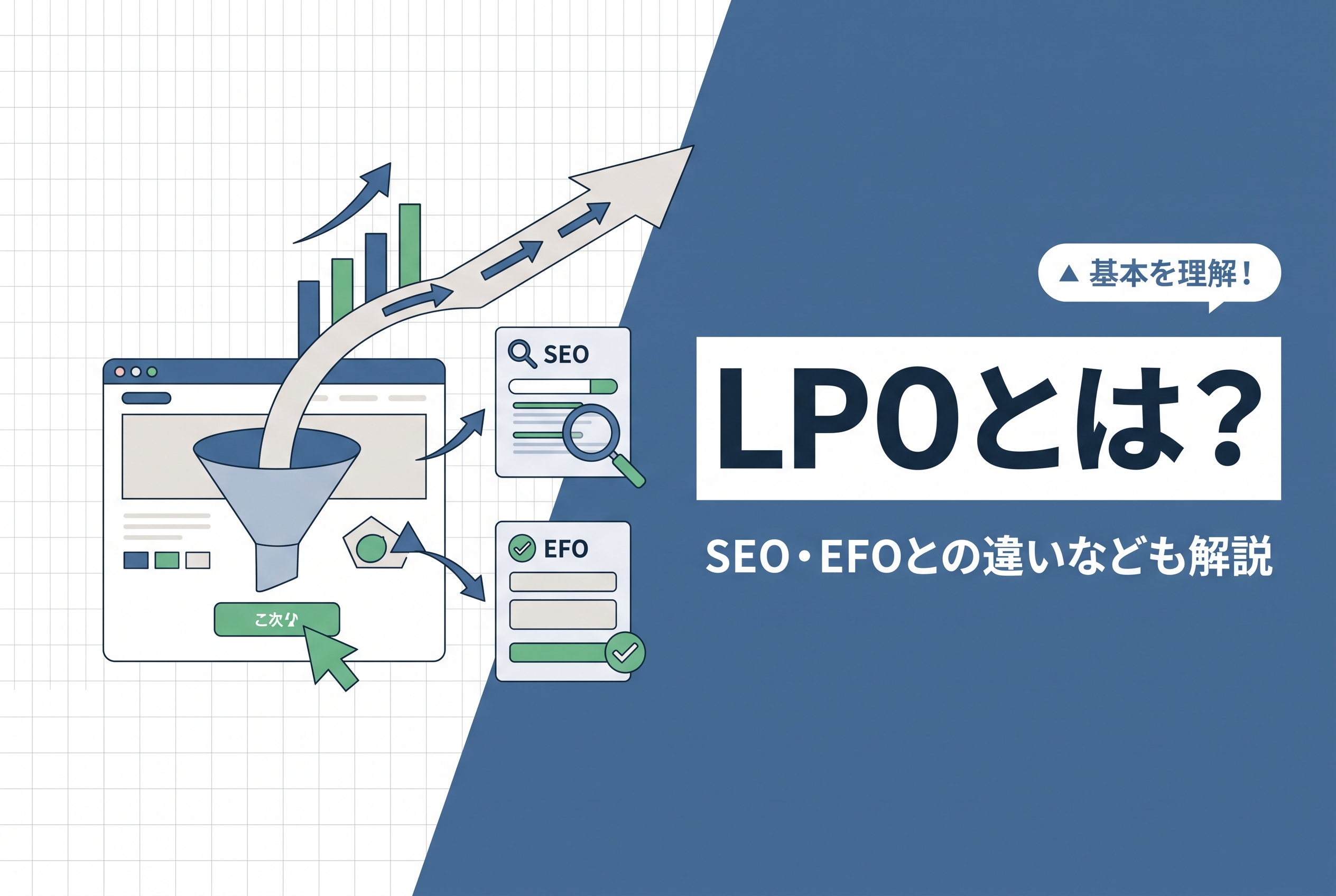 LPO（ランディングページ最適化）とは？SEO・EFOとの違いなども解説