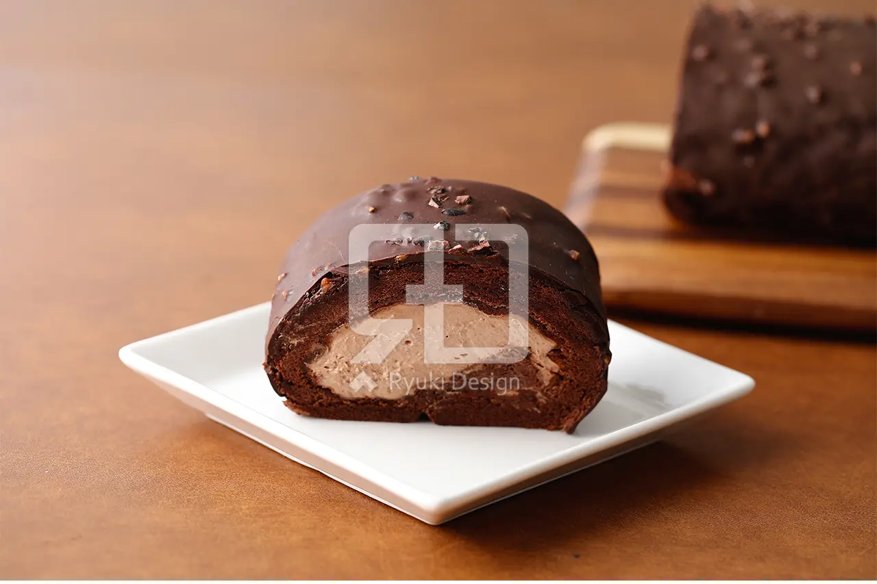 チョコロールケーキの写真撮影実績