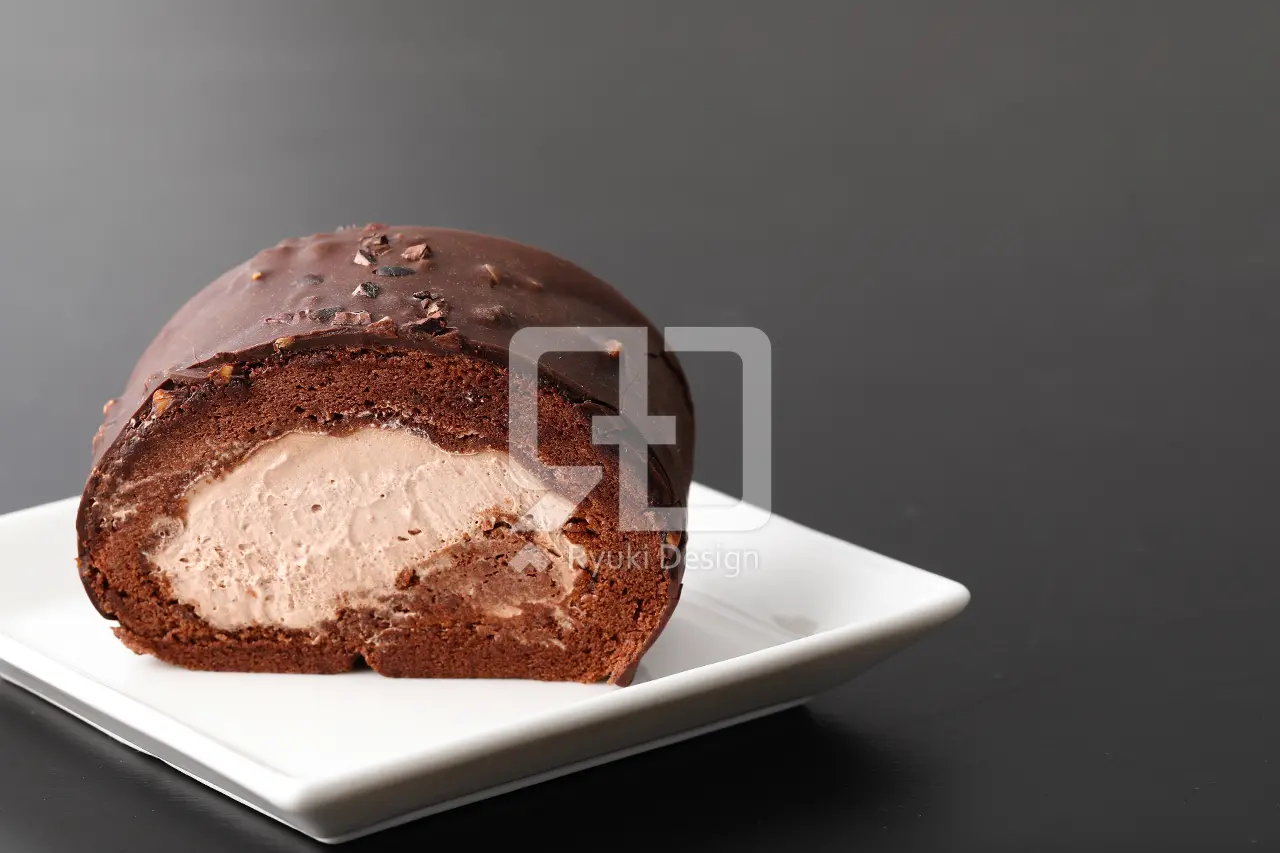 チョコロールケーキの写真撮影実績