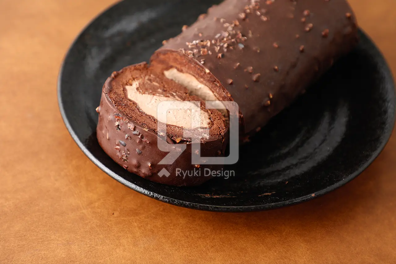 チョコロールケーキの写真撮影実績