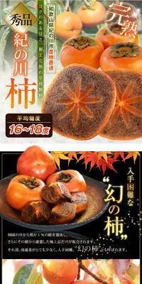完熟 紀の川柿のLPデザイン（グレー系）PC版