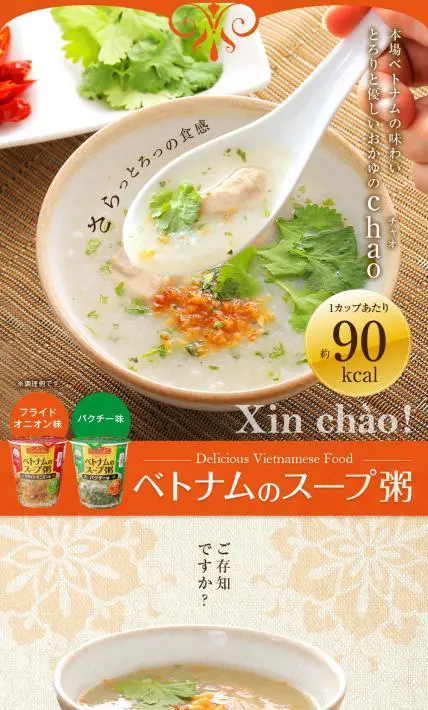 ベトナムのスープ粥｜株式会社アイ・ジー・エム様のLP制作実績